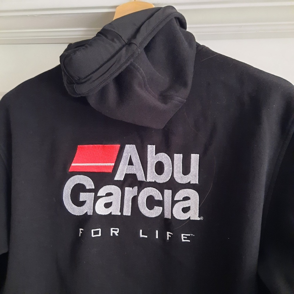 Abu Garcia Hoodie Adult Small Black Sweatshirt‎ Fishing Revo Fleece Sweater - Picture 6 of 11